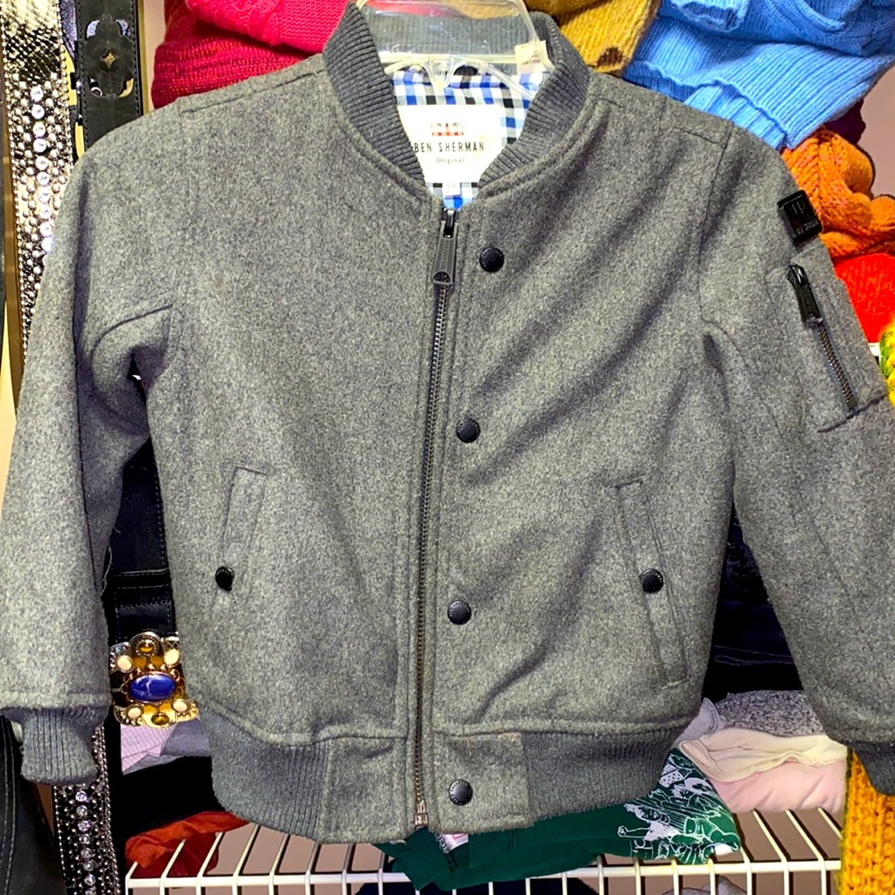 BEN SHERMAN Wool blend bomber jacket EUC